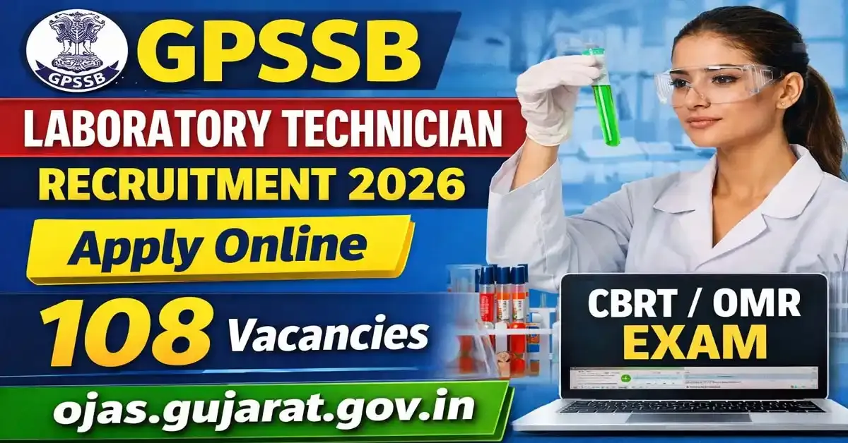 GPSSB Laboratory Technician Recruitment 2026 | Apply Online for 108 Posts