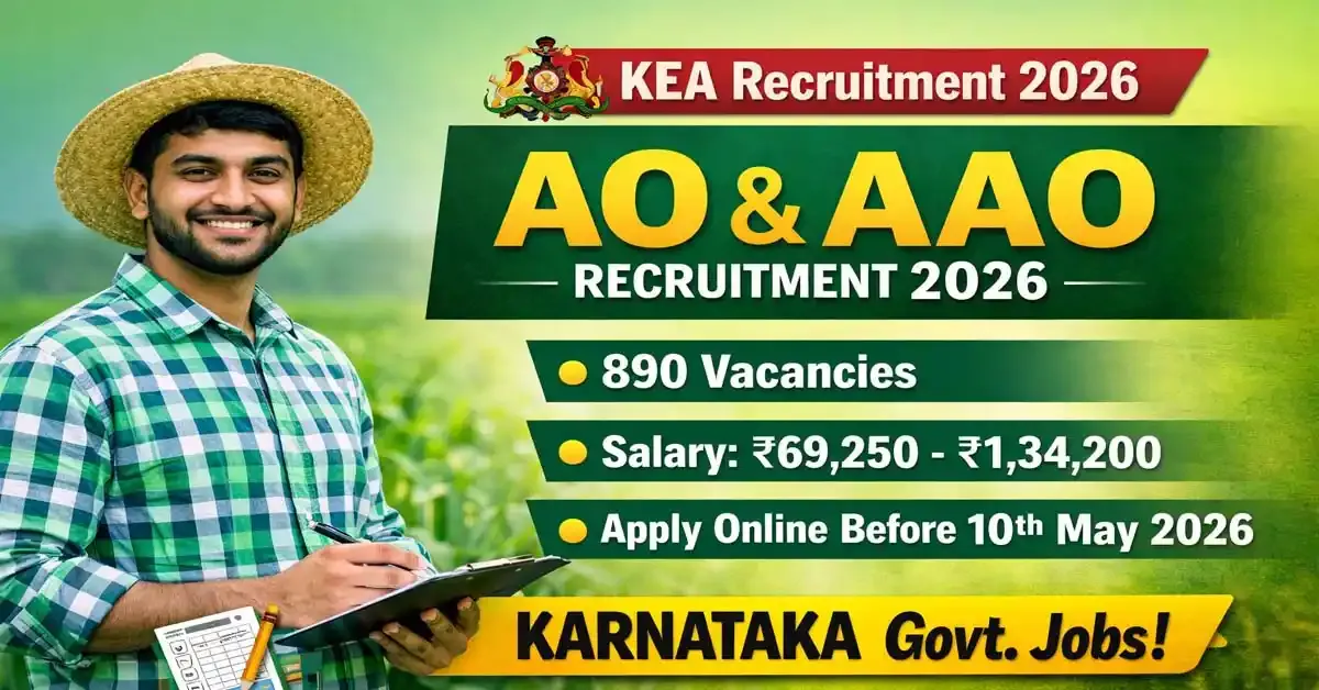 KEA AO AAO Recruitment 2026 Apply Online for 890 Agriculture Officer Posts