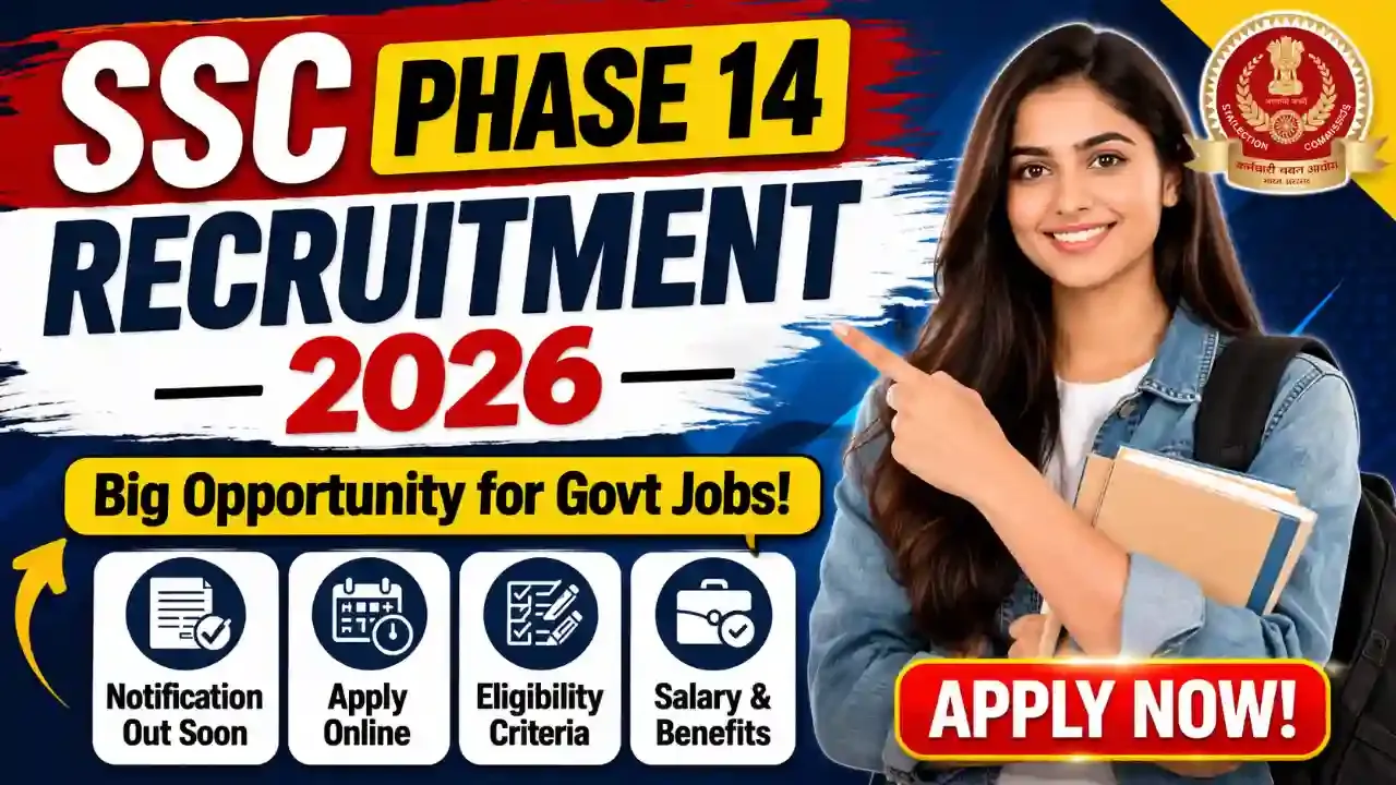 SSC Phase 14 Recruitment 2026 Online Form | 3003 Posts | Apply Now