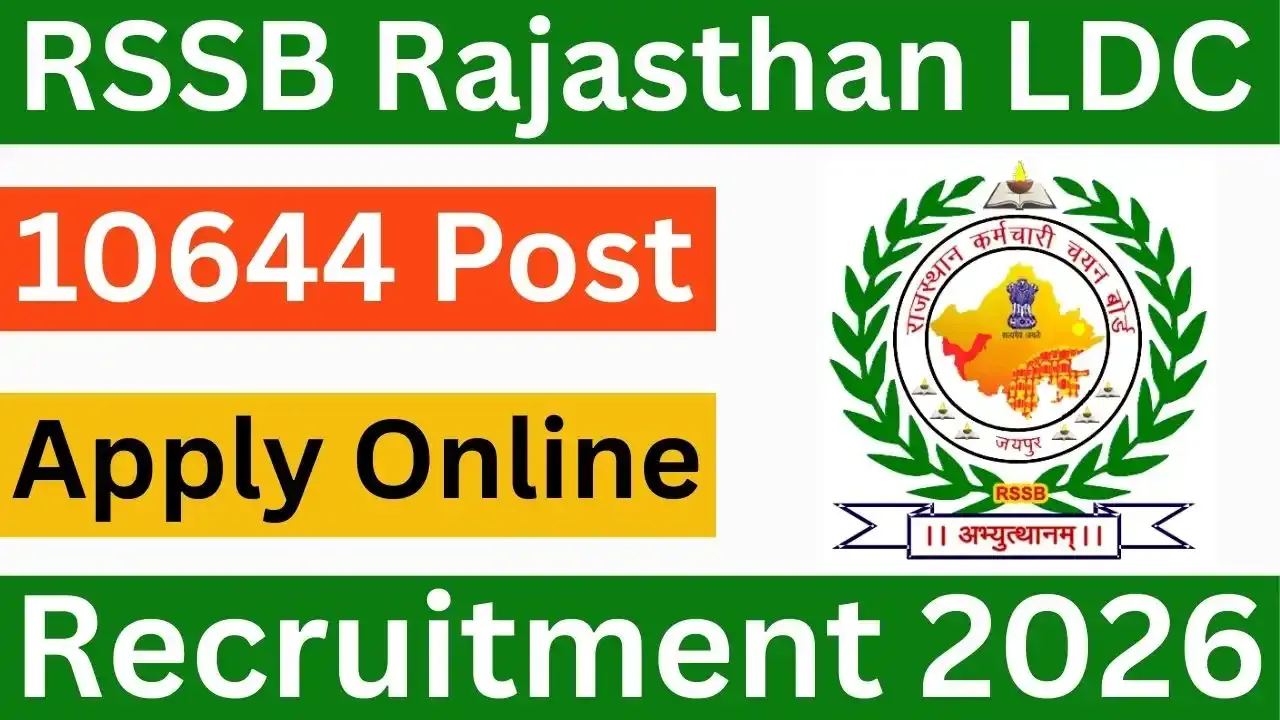 RSSB Rajasthan LDC Recruitment 2026 - Apply Online for 10644 Clerk Junior Assistant Posts