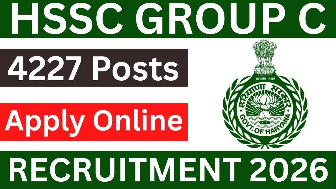 HSSC Haryana Group C Recruitment 2026 Online Form for 4227 Posts