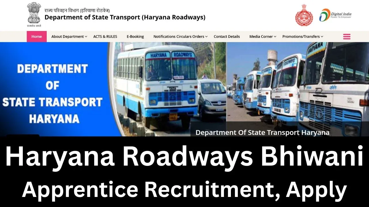 Haryana Roadways Bhiwani Apprentice Recruitment 2025 Online Form