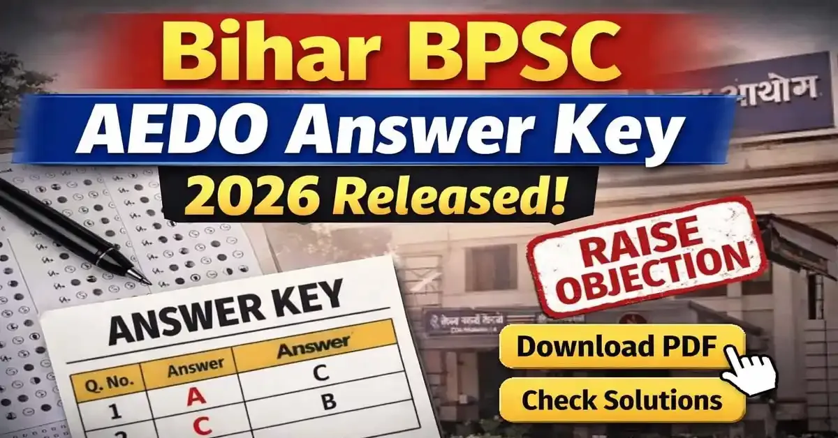 Bihar BPSC AEDO Answer Key 2026 Download | Objection Online | Sarkari Result Style