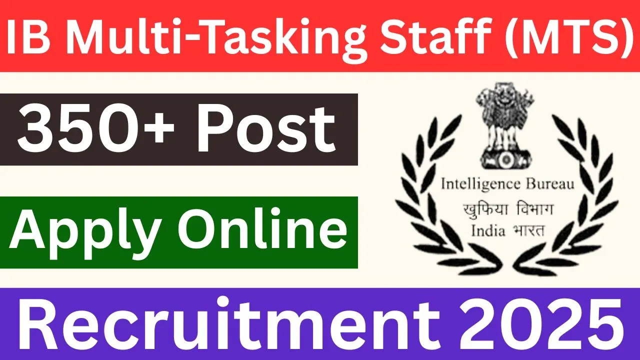 IB MTS Recruitment 2025 | MHA Multi Tasking Staff Online Form