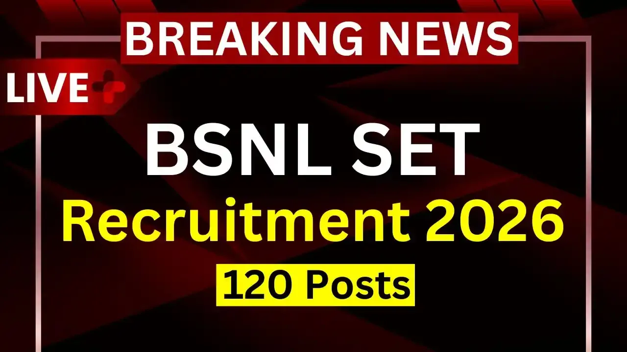 BSNL Senior Executive Trainee SET Recruitment 2026 Apply Online