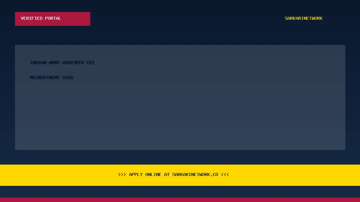 Indian Army Agniveer CEE Recruitment 2026